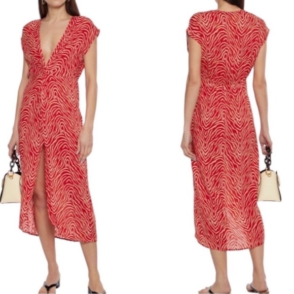 VIX Paula Hermanny Celina Zebra Print Caftan Coverup - Picture 1 of 3